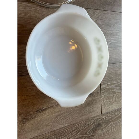 Anchor Hocking Vintage 2 Quart Fire King Casserole Serving Dish Milk White - Picture 5 of 10
